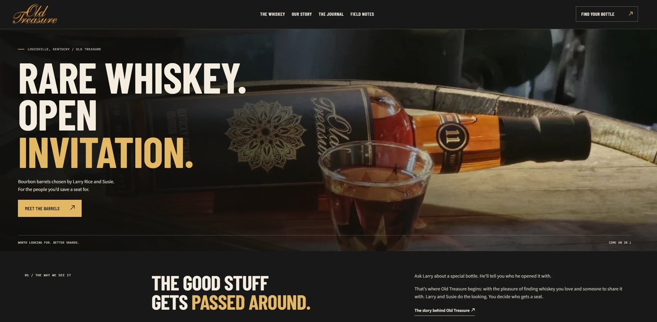Old Treasure website screenshot